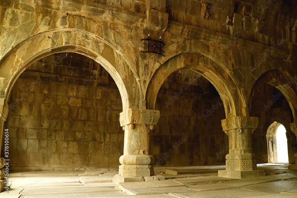 Stunning Interior of the Medieval Sanahin Monastery in Lori Province of Armenia
