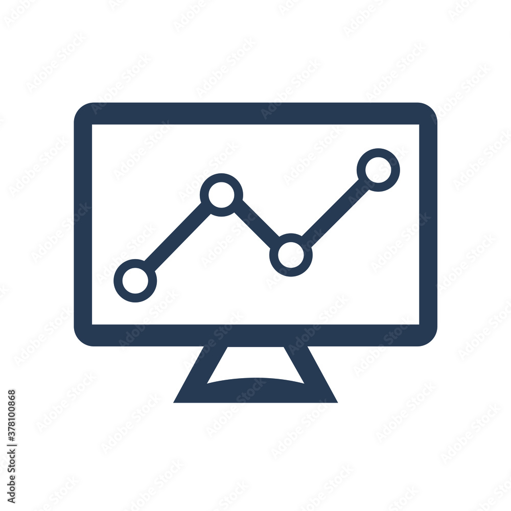 Online marketing report icon vector graphics Online marketing report icon vector graphics