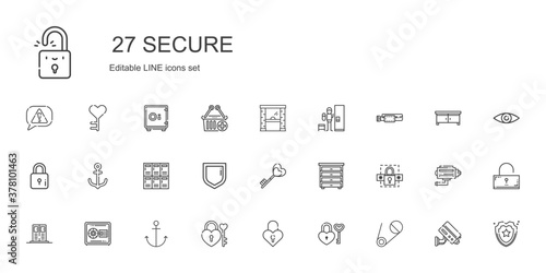 secure icons set