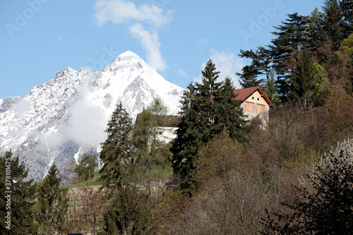 Die Mutspitze der Tiroler Alpen nei Meran. Mutspitze, Südtirol, Italien, Europa 