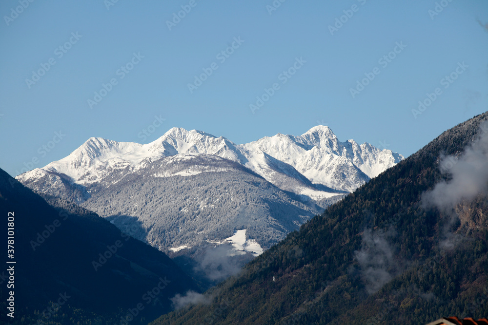 Die Texel Gruppe der Alpen.  Südtirio, Italien, Europa