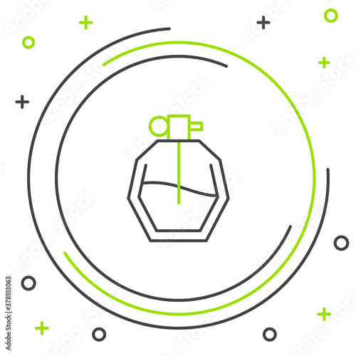Line Perfume icon isolated on white background. Colorful outline concept. Vector.