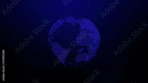 Fototapeta Naklejka Na Ścianę i Meble -  New blue color 3d earth background image,planet image