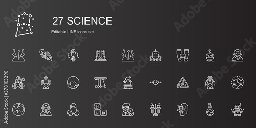 science icons set