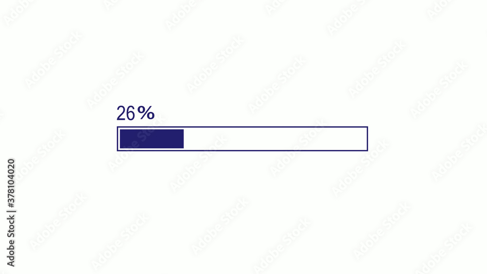 Amazing blue dark waiting loading bar on white background Amazing blue dark waiting loading bar on white background