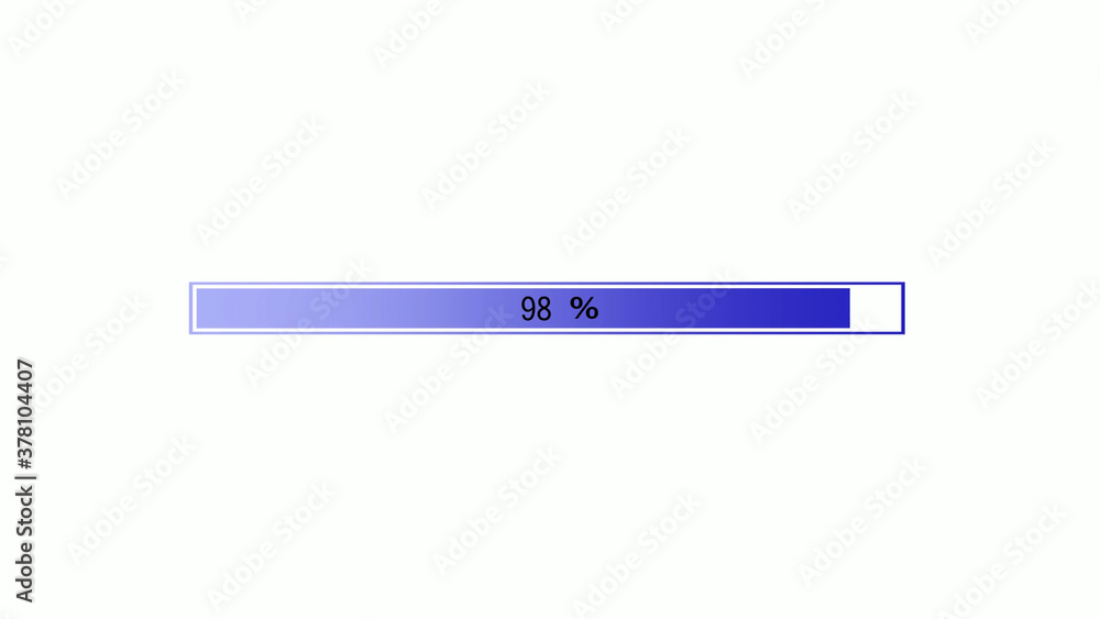 Blue color waiting loading bar icon on white background Blue color waiting loading bar icon on white background