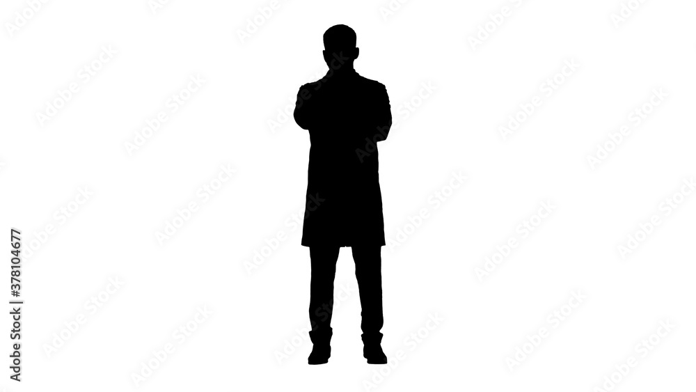 Doctor standing and thinking hard, Alpha Channel Doctor standing and thinking hard, Alpha Channel