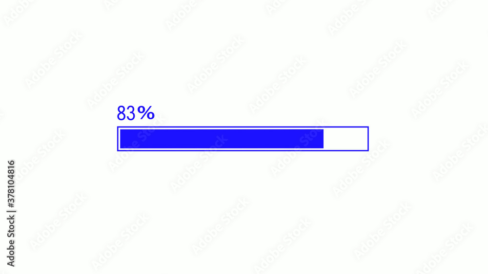 Amazing blue color waiting loading bar icon on white background Amazing blue color waiting loading bar icon on white background