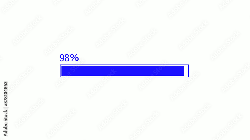 Amazing blue color waiting loading bar icon on white background Amazing blue color waiting loading bar icon on white background