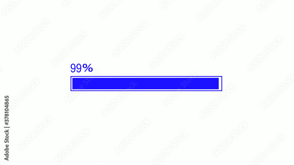 Amazing blue color waiting loading bar icon on white background Amazing blue color waiting loading bar icon on white background