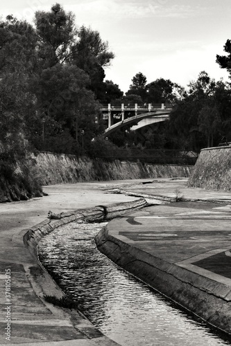 Canalejas bridge and the hillside of the Vinalopo River in Elche photo