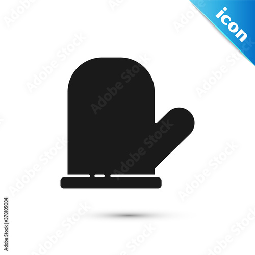 Grey Oven glove icon isolated on white background. Kitchen potholder sign. Cooking glove. Vector.