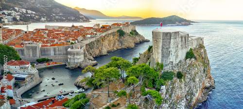 Aerial shoot of Dubrovnik o...