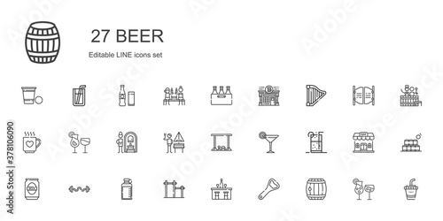 beer icons set