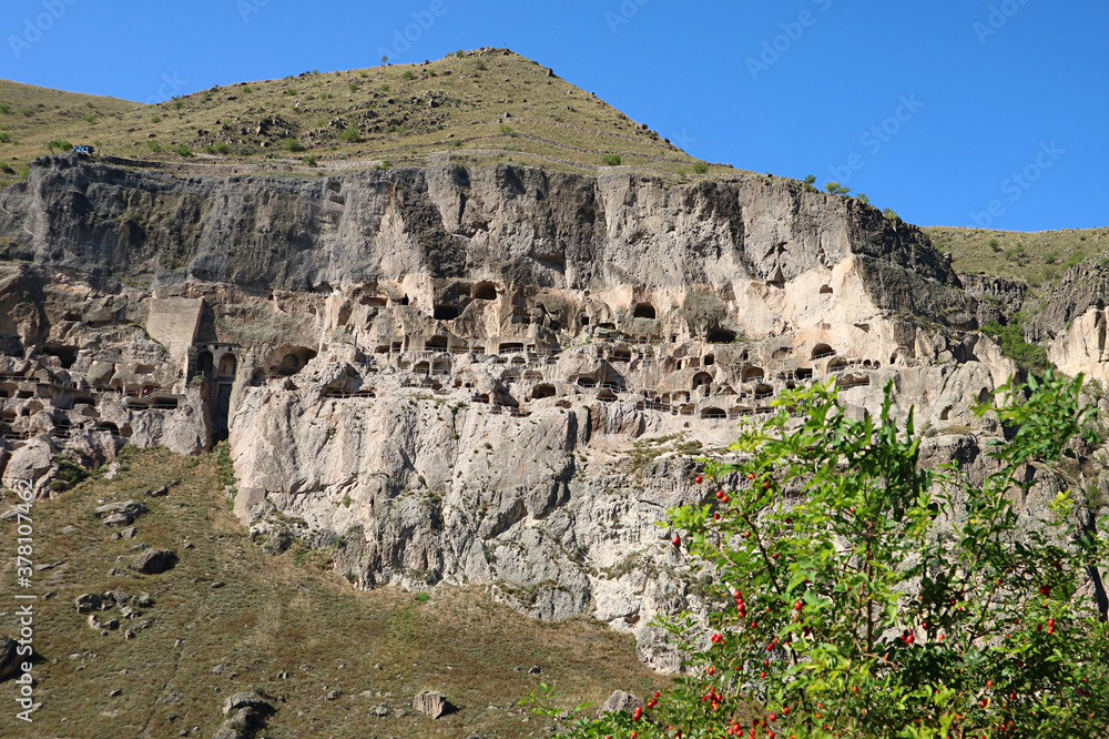 Vardzia, Amazing Medieval Cave Monastery Excavated from the Slopes of Erusheti Mountain Near the Town of Aspindza, Georgia Vardzia, Amazing Medieval Cave Monastery Excavated from the Slopes of Erusheti Mountain Near the Town of Aspindza, Georgia
