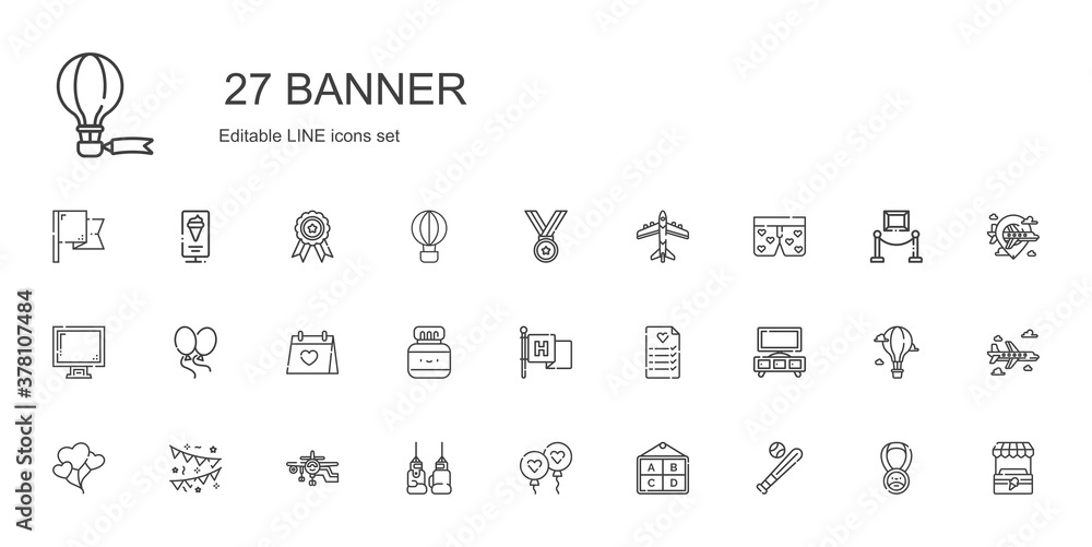 banner icons set