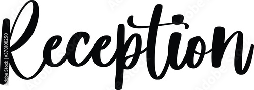 Reception Typography Black Color Text On White Background