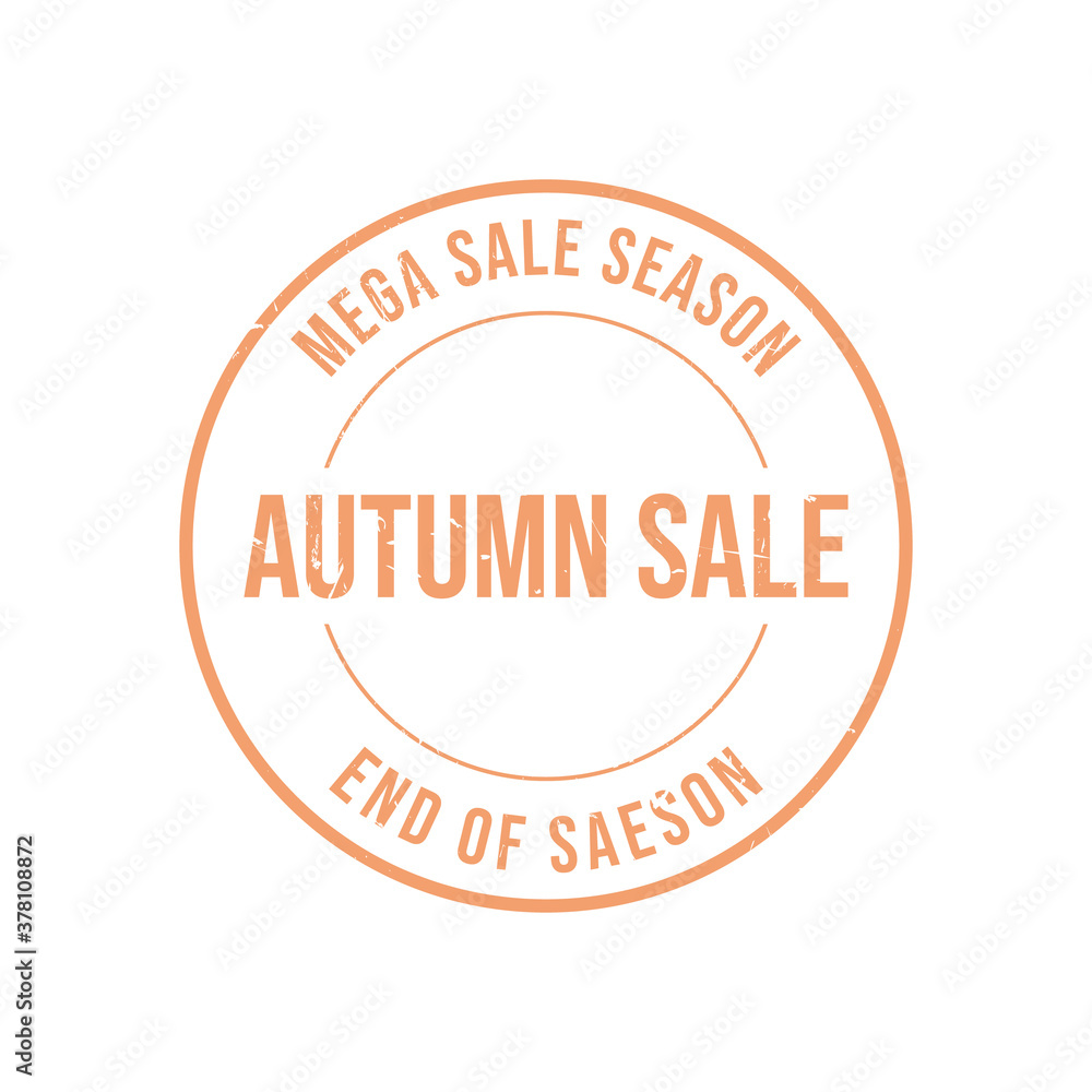 Sale banner autumn rubber stamp Sale banner autumn rubber stamp