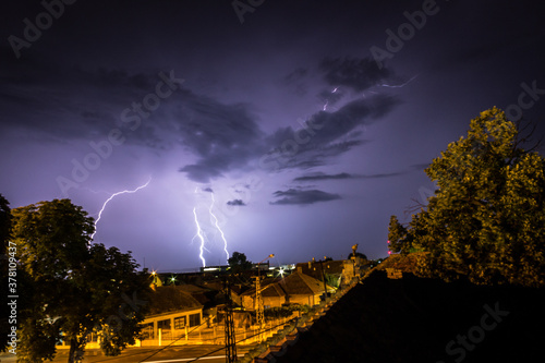 Beautiful shot of lightning photo