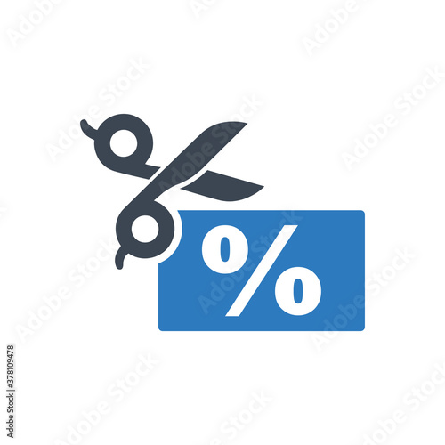 Price cut icon ( vector illustration )