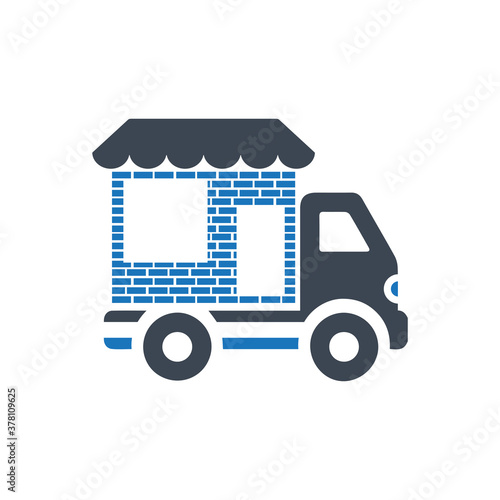 Food van icon ( vector illustration )