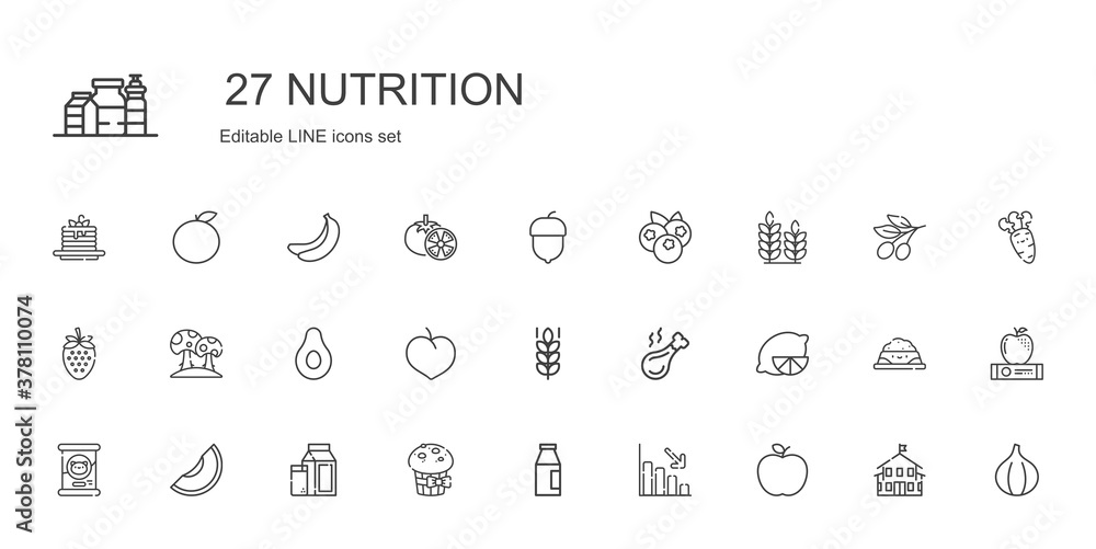 nutrition icons set nutrition icons set