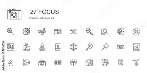 focus icons set