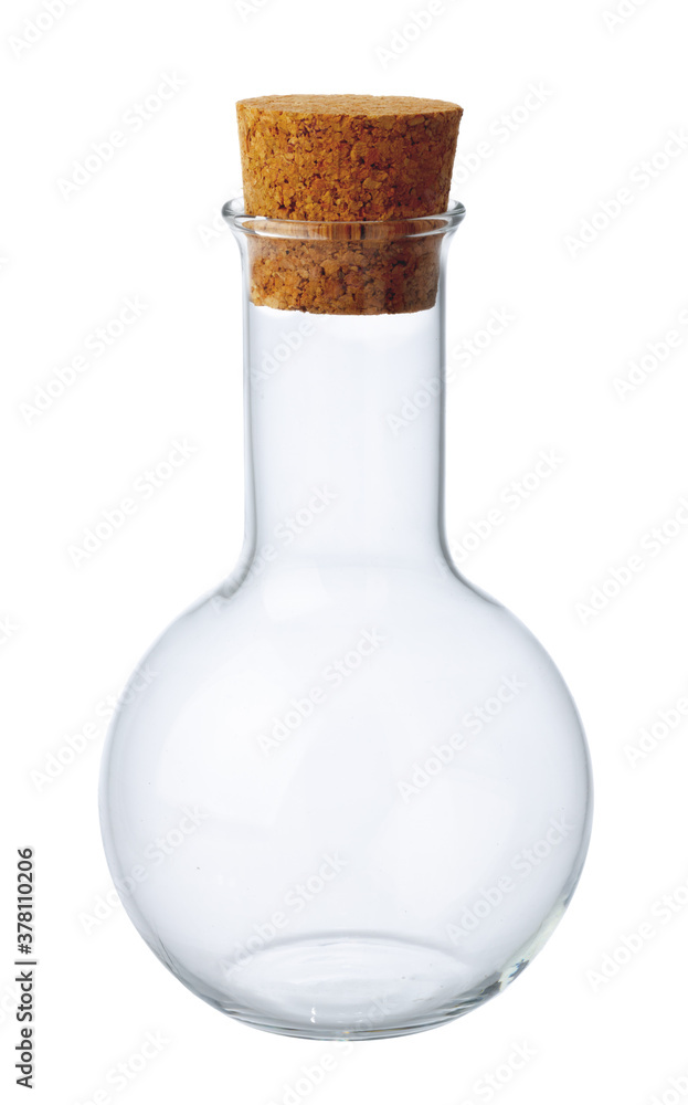 Glass bottle for oil isolated on white Glass bottle for oil isolated on white