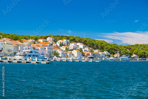 Seafront in town of Mali Losinj on the island of Losinj, Adriatic coast in Croatia, popular touristic destination