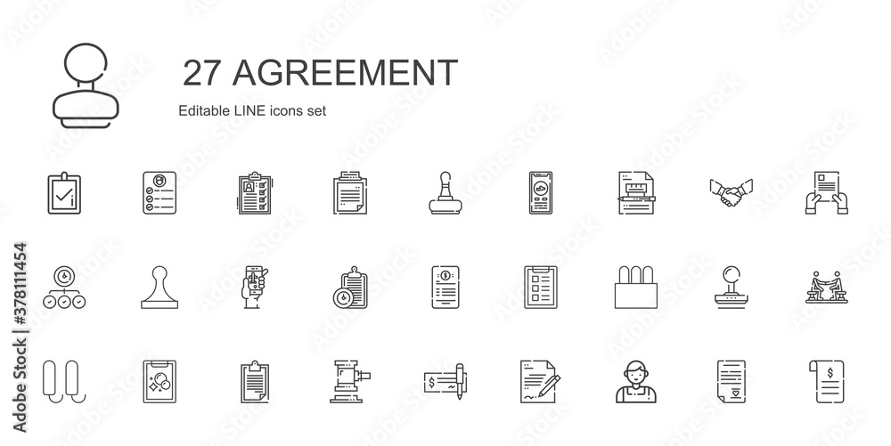 agreement icons set agreement icons set