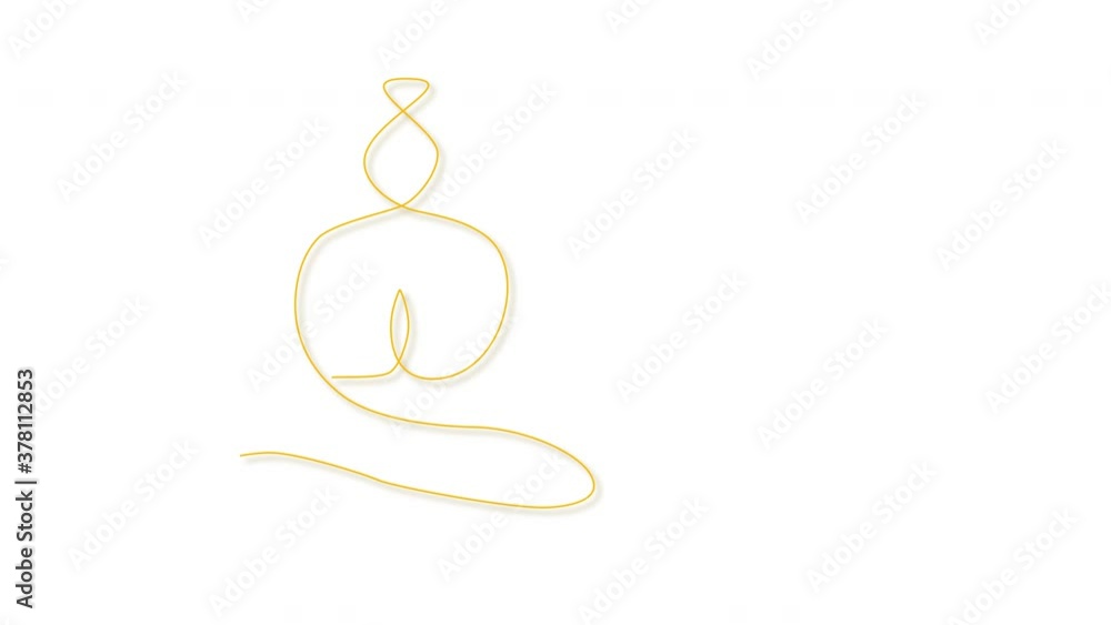 Self drawing minimalist animation of man woman relaxing in lotus position. Concept of calm, relaxation, meditation, healthy lifestyle. White background. Copy space. Self drawing minimalist animation of man woman relaxing in lotus position. Concept of calm, relaxation, meditation, healthy lifestyle. White background. Copy space.