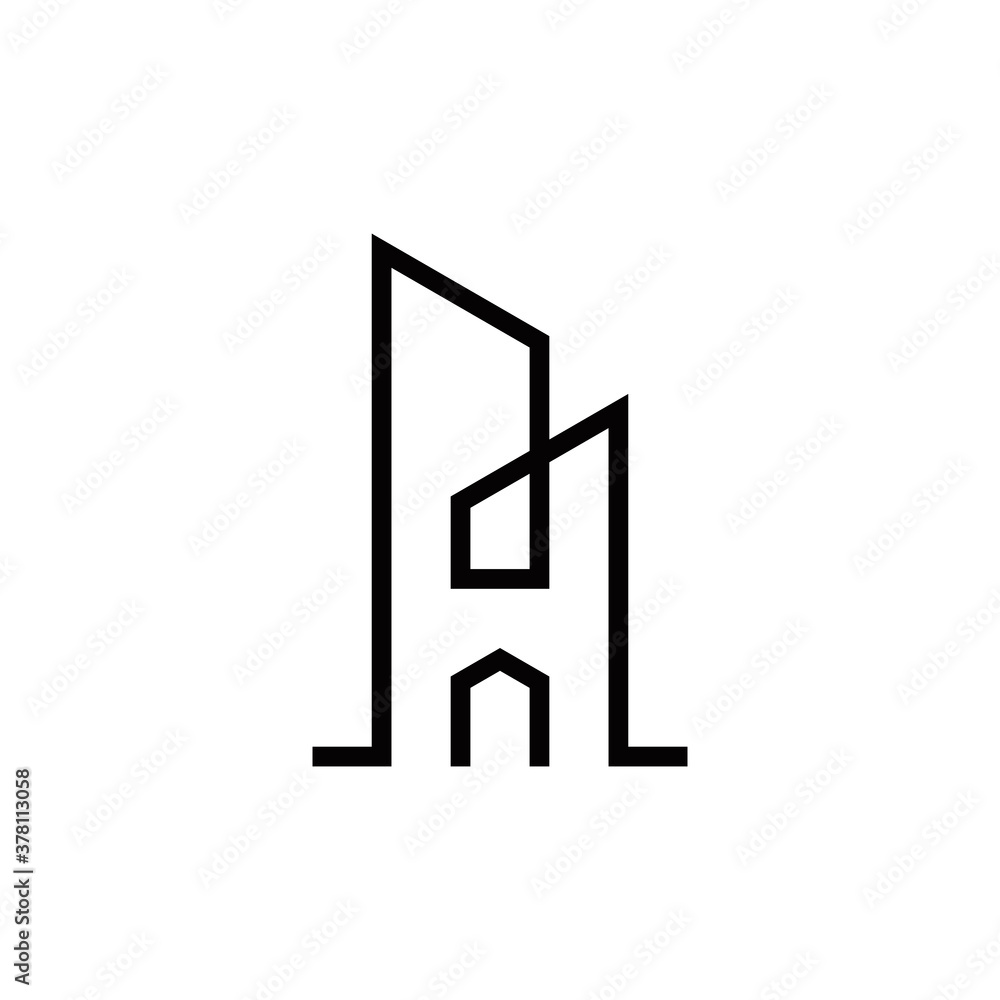 h initial building logo design vector symbol graphic idea creative h initial building logo design vector symbol graphic idea creative
