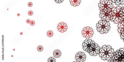 Light Pink, Red vector natural backdrop with flowers.