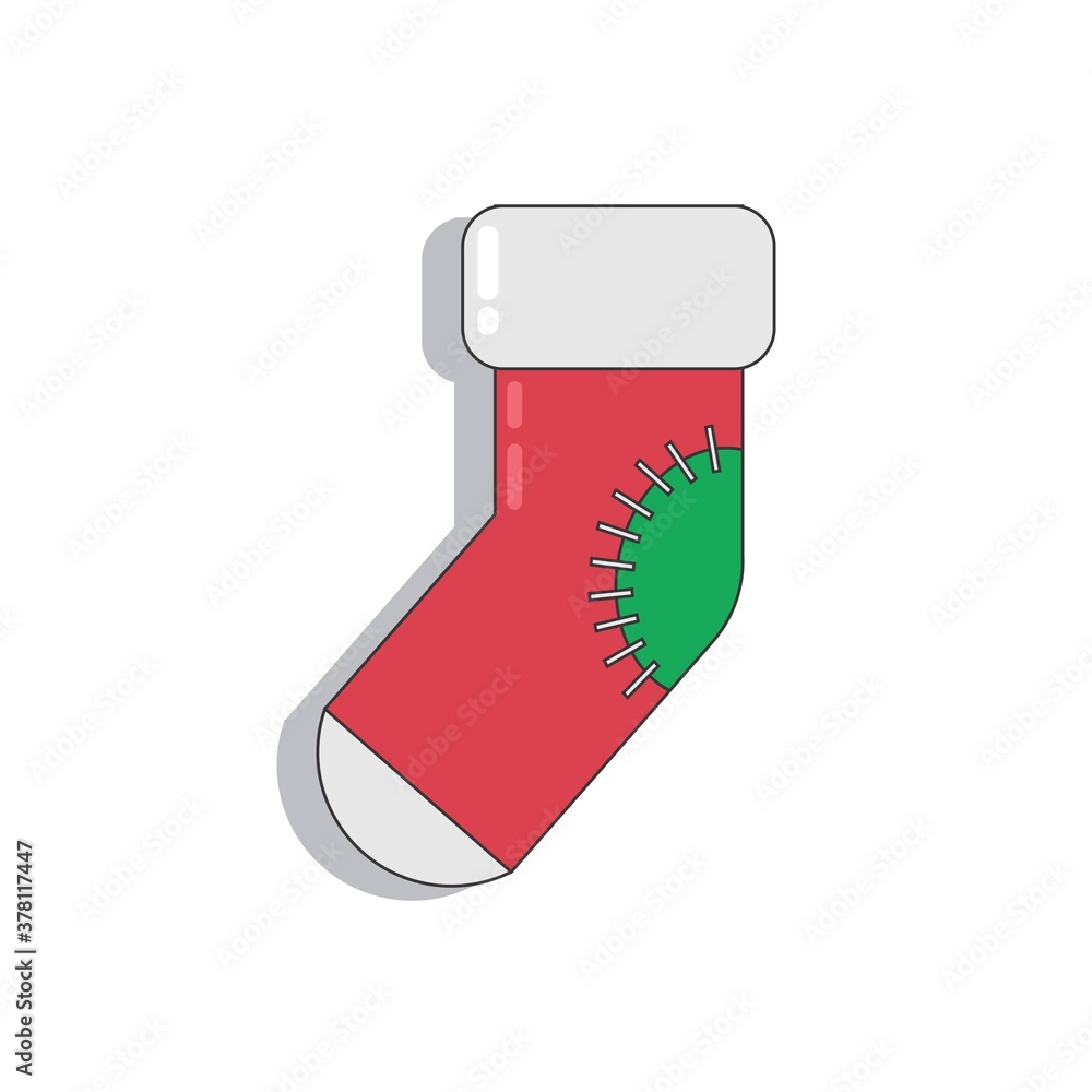 the red and white icon of flat design socks serves to warm the feet the red and white icon of flat design socks serves to warm the feet