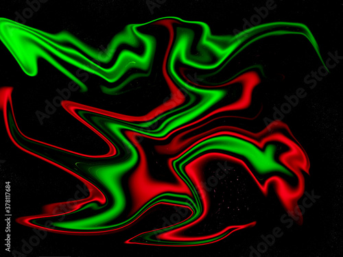 abstract dark red and green aurora watercolor luxury galaxy pattern color on black.