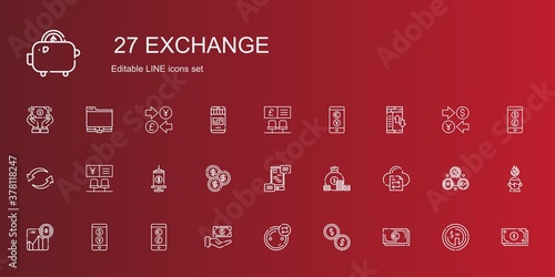 exchange icons set