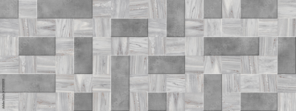 Modern marble stone and cement mosaic Pattern