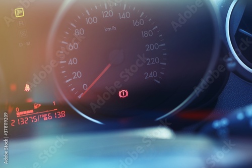 speedometer on a black background