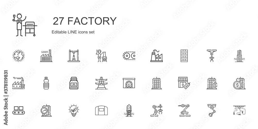 factory icons set factory icons set