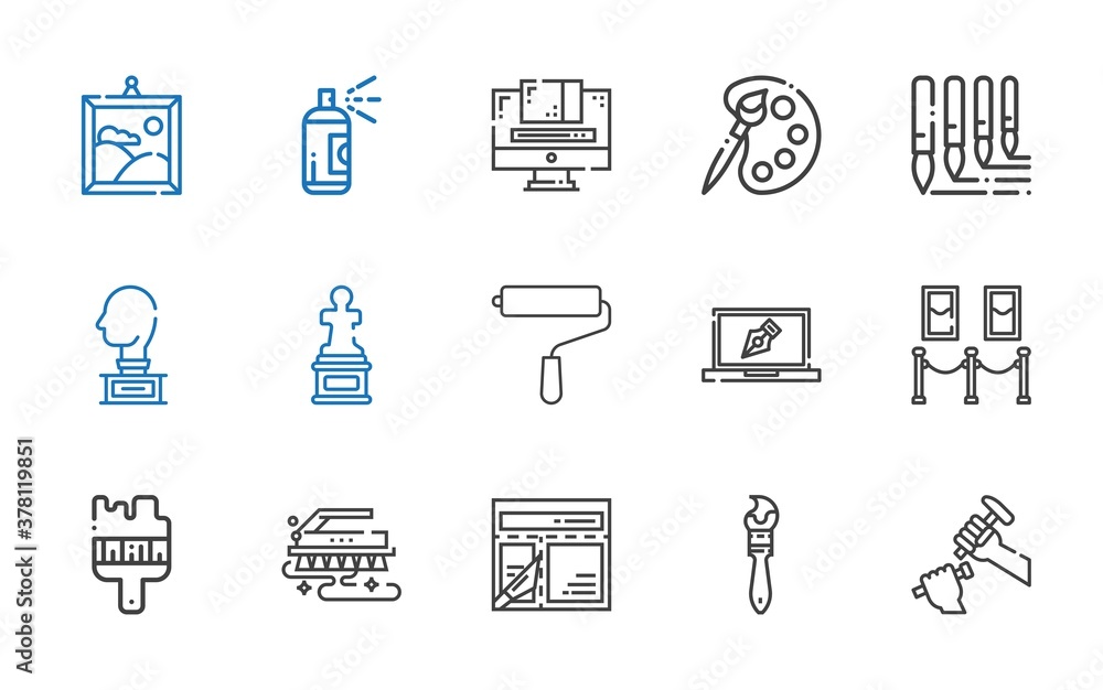 paintbrush icons set paintbrush icons set