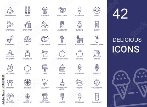 delicious icons set