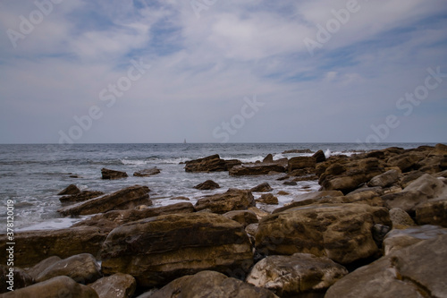 rocky shore near the water