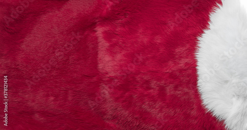 red mink fur, red background