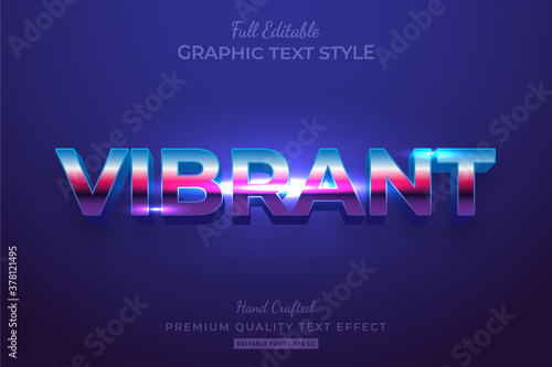 Vibrant Editable 3D Text Style Effect Premium