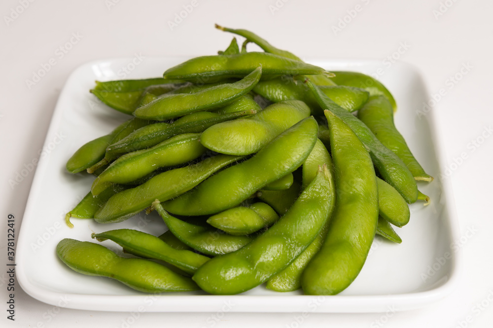 Japanese dish edamame (green soybeans) Japanese dish edamame (green soybeans)