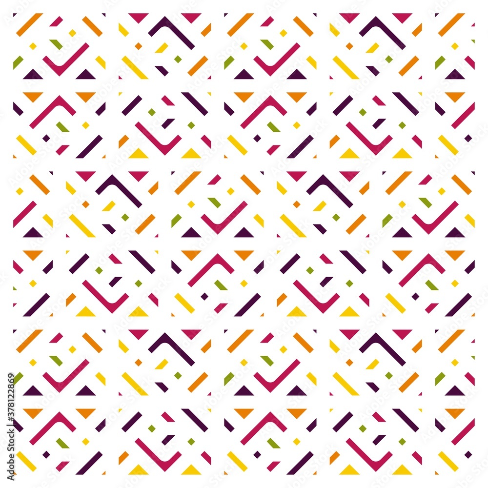 Beautiful of Colorful Geometric Rhombus, Repeated, Abstract, Illustrator Pattern Wallpaper. Image for Printing on Paper, Wallpaper or Background, Covers, Fabrics
