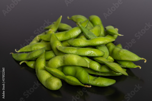 Japanese dish edamame (green soybeans)