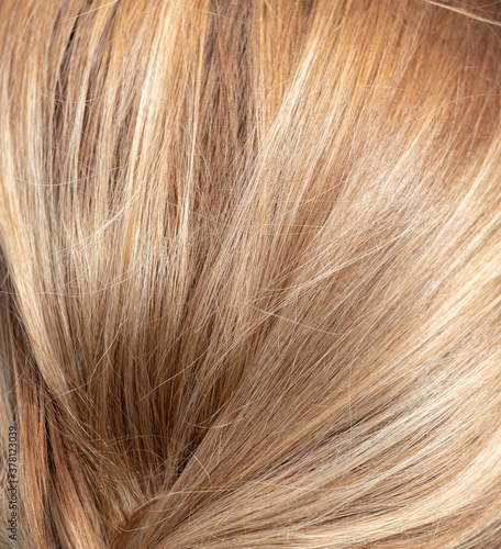 Close up of blonde hair as abstract background.