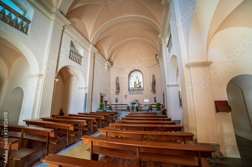 Interior of the Sanctuary of Angels church, Girona.