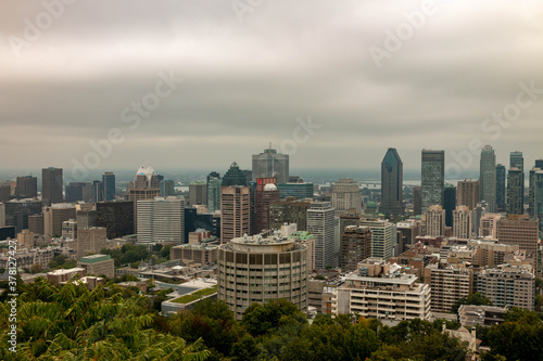 Montreal skyline view from the popular Mont Royal Lookout © mynewturtle